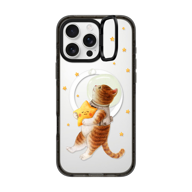 Nyangsongi x CASETiFY iPhone 16 Pro Max ケース ブラック インパクトリングスタンドケース MagSafe対応 The stars