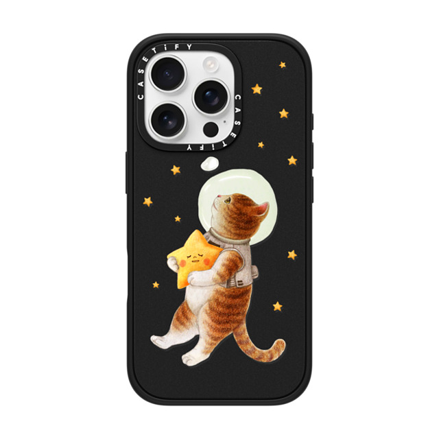 Nyangsongi x CASETiFY iPhone 16 Pro ケース マットブラック インパクトケース MagSafe対応 The stars