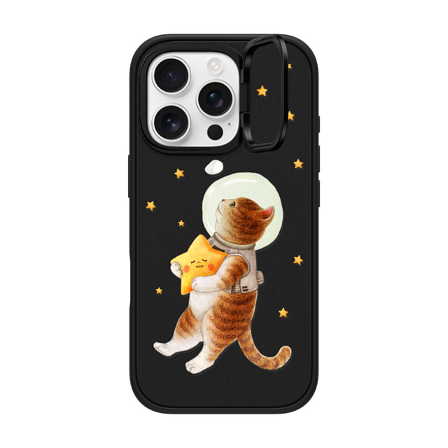 Nyangsongi x CASETiFY iPhone 16 Pro ケース マットブラック インパクトリングスタンドケース MagSafe対応 The stars