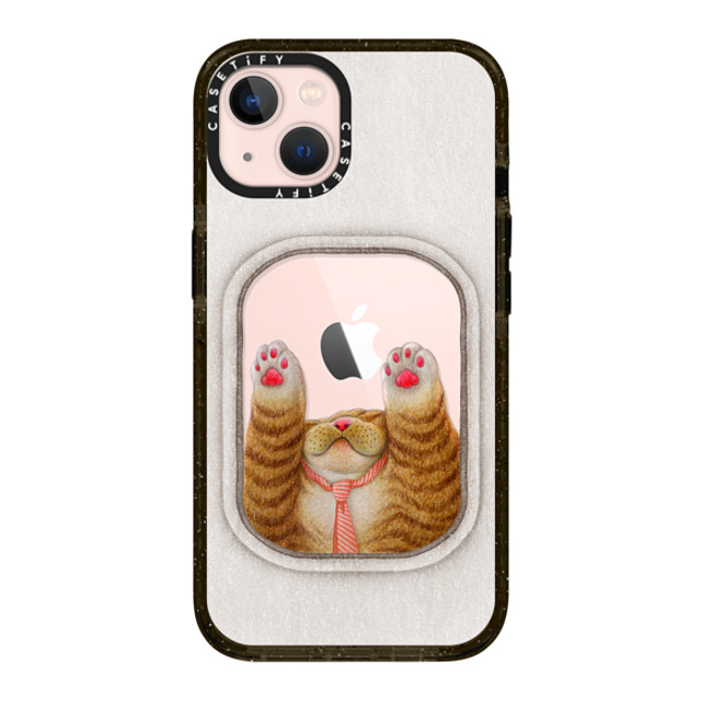 Nyangsongi x CASETiFY iPhone 13 ケース ブラック インパクトケース Subway on weekday mornings