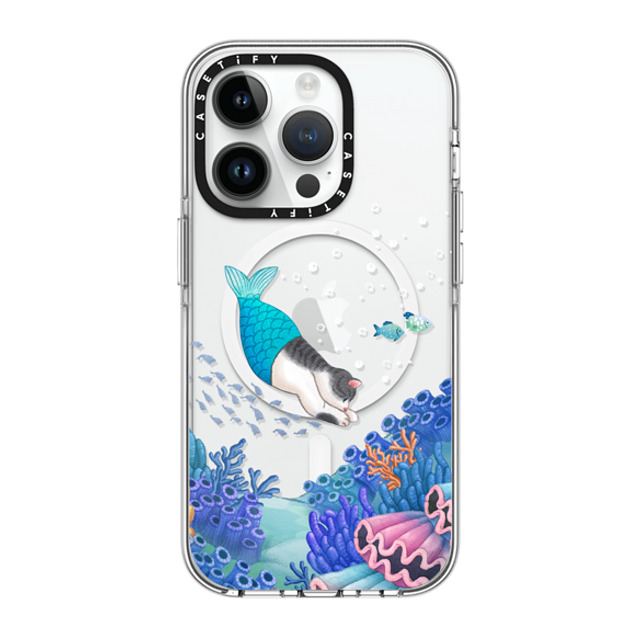 Nyangsongi x CASETiFY iPhone 14 Pro ケース クリア クリア ケース MagSafe対応 mermaid in the sea