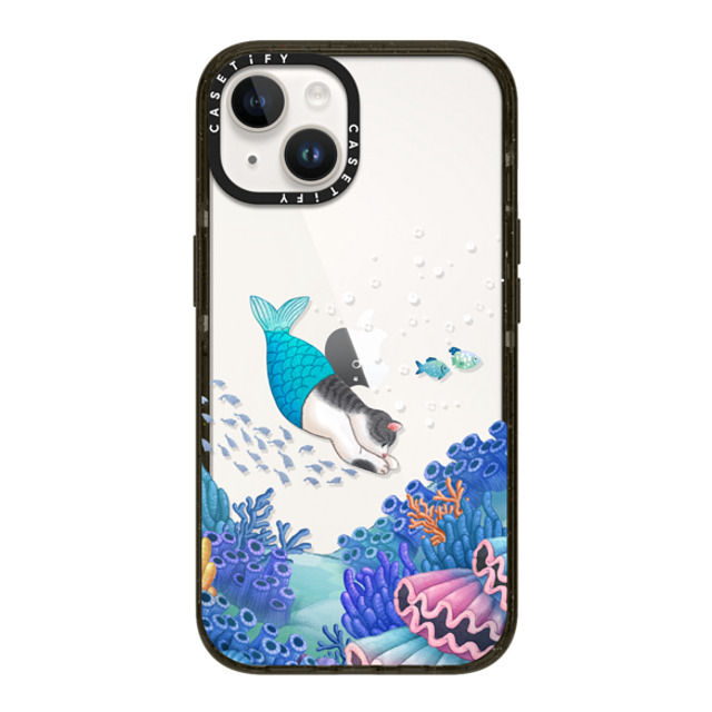 Nyangsongi x CASETiFY iPhone 14 ケース ブラック インパクトケース mermaid in the sea