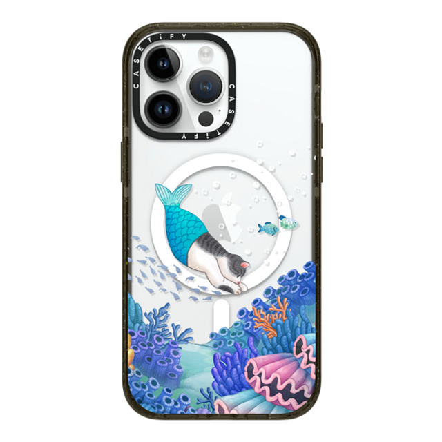 Nyangsongi x CASETiFY iPhone 14 Pro Max ケース ブラック インパクトケース MagSafe対応 mermaid in the sea