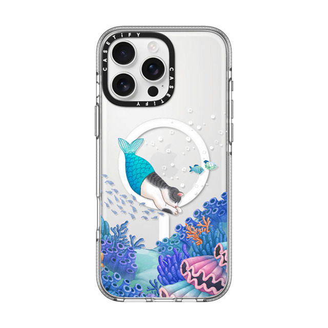 Nyangsongi x CASETiFY iPhone 16 Pro Max ケース クリア クリア ケース MagSafe対応 mermaid in the sea