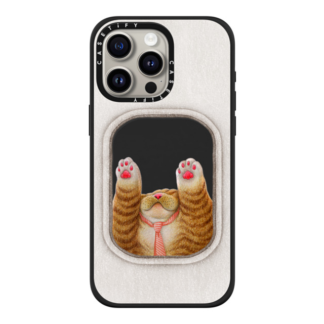 Nyangsongi x CASETiFY iPhone 15 Pro Max ケース マットブラック インパクトケース MagSafe対応 Subway on weekday mornings