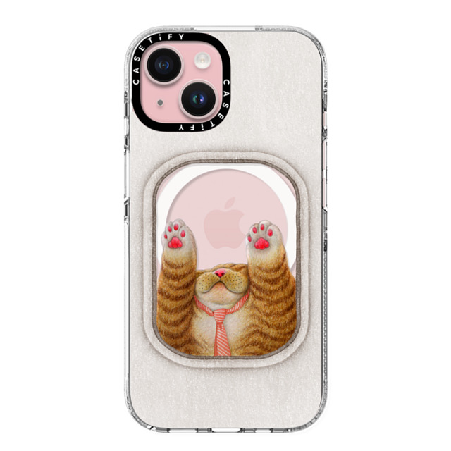 Nyangsongi x CASETiFY iPhone 15 ケース クリア クリア ケース MagSafe対応 Subway on weekday mornings