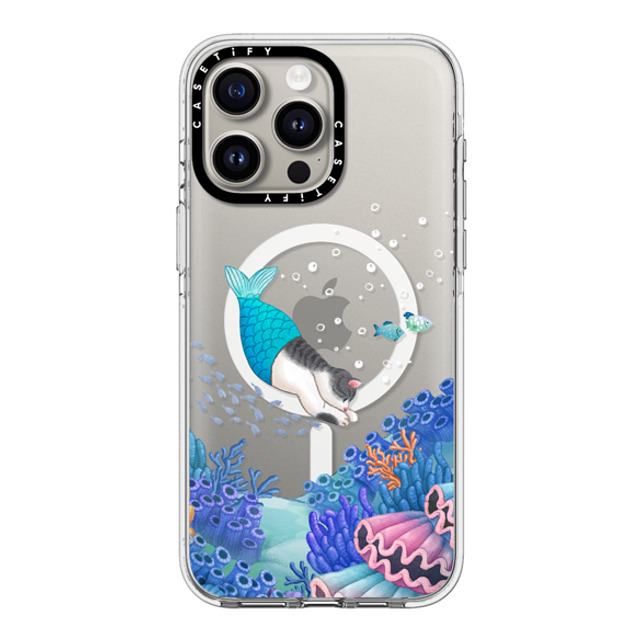 Nyangsongi x CASETiFY iPhone 15 Pro Max ケース クリア クリア ケース MagSafe対応 mermaid in the sea