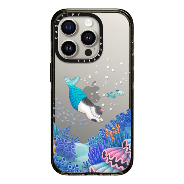 Nyangsongi x CASETiFY iPhone 15 Pro ケース ブラック インパクトケース mermaid in the sea