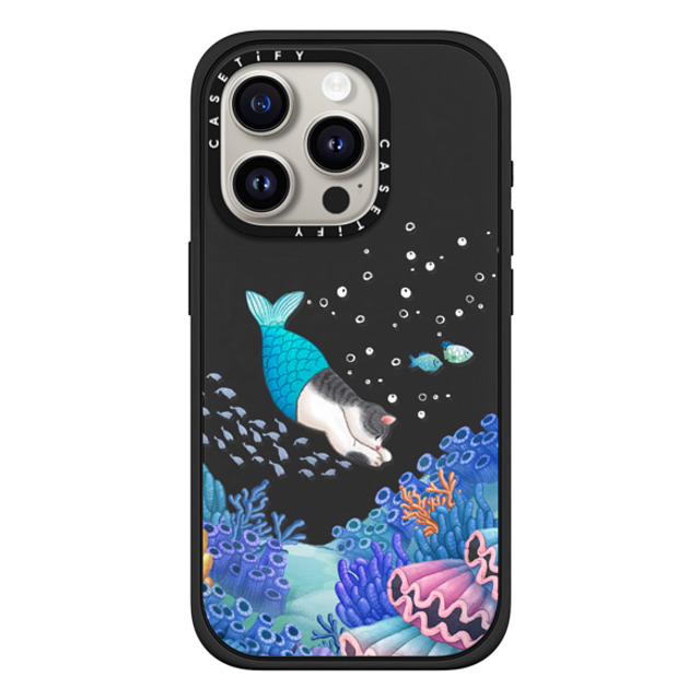 Nyangsongi x CASETiFY iPhone 15 Pro ケース マットブラック インパクトケース MagSafe対応 mermaid in the sea