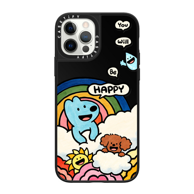 eteecy x CASETiFY iPhone 12 Pro ケース Black on Black ミラーケース MagSafe対応 You will be happy