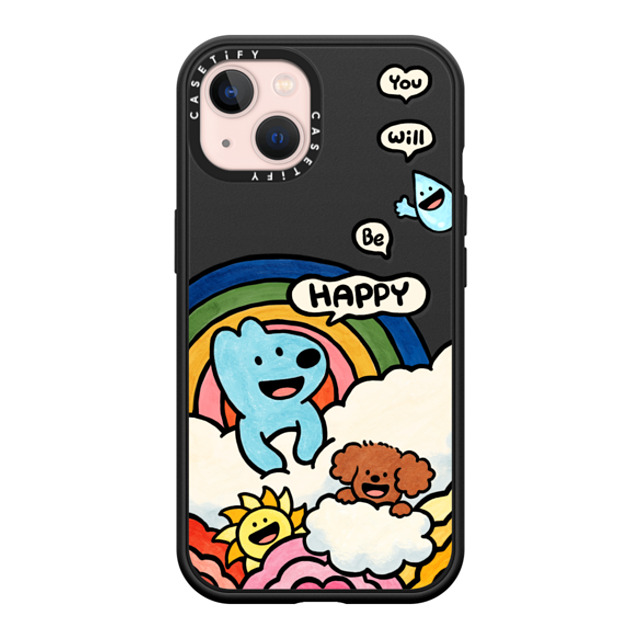 eteecy x CASETiFY iPhone 13 ケース マットブラック インパクトケース MagSafe対応 You will be happy