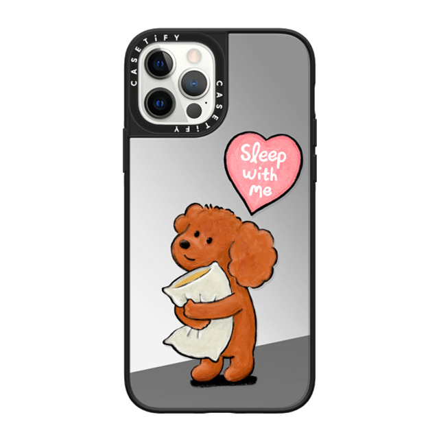 eteecy x CASETiFY iPhone 12 Pro Case Dog,Heart Silver on Black ミラーケース MagSafe対応 Sleep with me Father's Day eteecy x CASETiFY iPhone 12 Pro Case Dog,Heart Silver on Black ミラーケース MagSafe対応 Sleep with me Father's Day