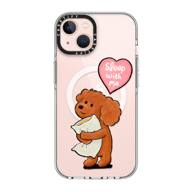 eteecy x CASETiFY iPhone 13 ケース クリア クリア ケース MagSafe対応 Sleep with me