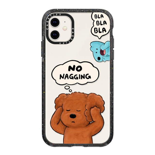 eteecy x CASETiFY iPhone 11 ケース ブラック インパクトケース No nagging, Please