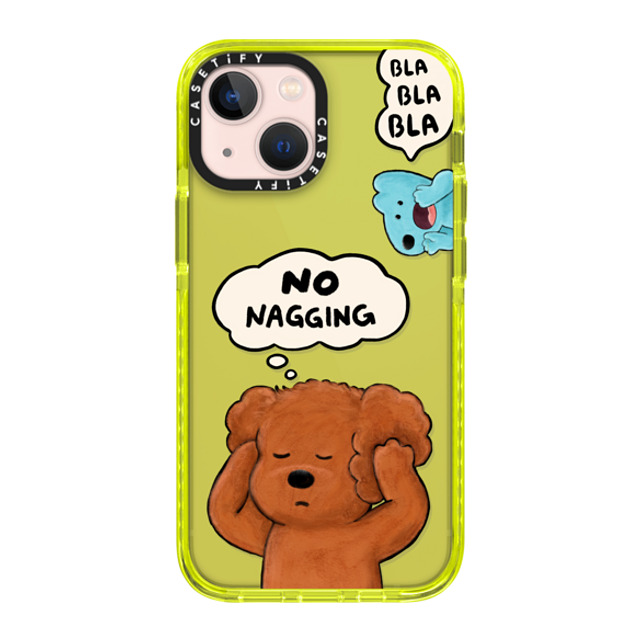 eteecy x CASETiFY iPhone 13 Mini Case Dog,Animal ネオン イエロー インパクトケース No nagging, Please Mother's Day eteecy x CASETiFY iPhone 13 Mini Case Dog,Animal ネオン イエロー インパクトケース No nagging, Please Mother's Day
