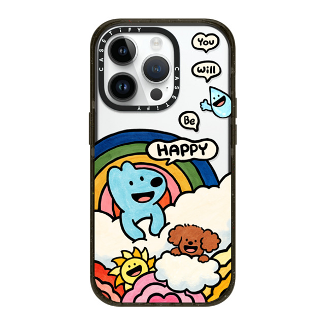 eteecy x CASETiFY iPhone 14 Pro ケース ブラック インパクトケース You will be happy