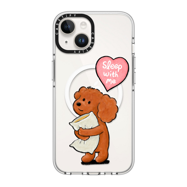 eteecy x CASETiFY iPhone 14 ケース クリア クリア ケース MagSafe対応 Sleep with me