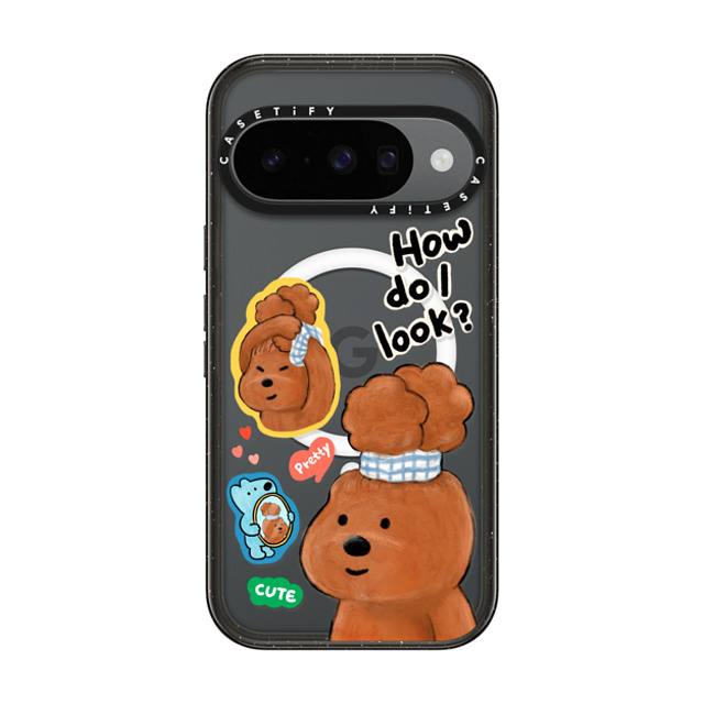 eteecy x CASETiFY Pixel 10 Case Dog,Animal Black Impact Magnetic Case How do I look