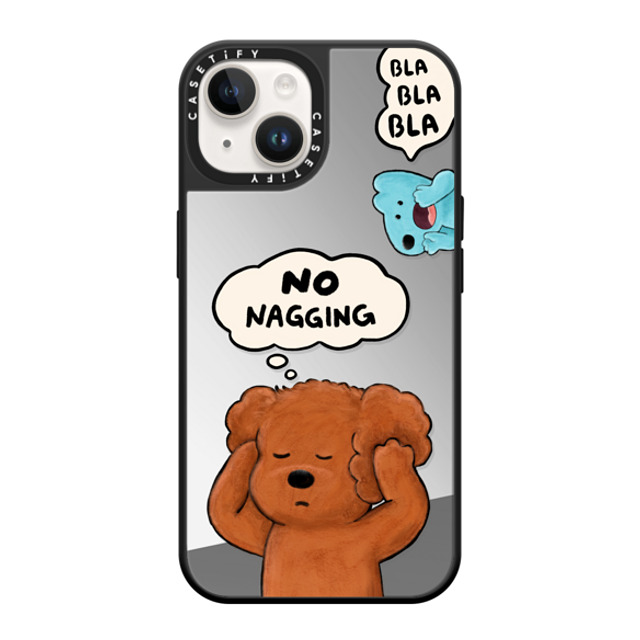 eteecy x CASETiFY iPhone 14 Case Silver on Black ミラーケース MagSafe対応 No nagging, Please eteecy x CASETiFY iPhone 14 Case Silver on Black ミラーケース MagSafe対応 No nagging, Please