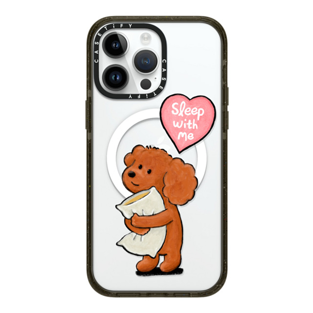 eteecy x CASETiFY iPhone 14 Pro Max ケース ブラック インパクトケース MagSafe対応 Sleep with me