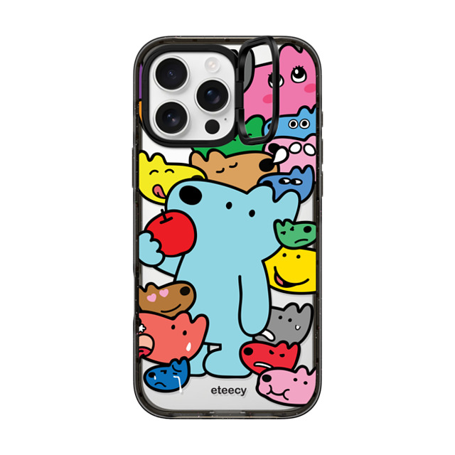 eteecy x CASETiFY iPhone 16 Pro Max ケース ブラック インパクトリングスタンドケース MagSafe対応 It is all me