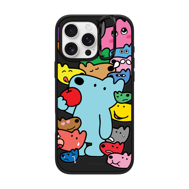 eteecy x CASETiFY iPhone 16 Pro Max ケース マットブラック インパクトリングスタンドケース MagSafe対応 It is all me