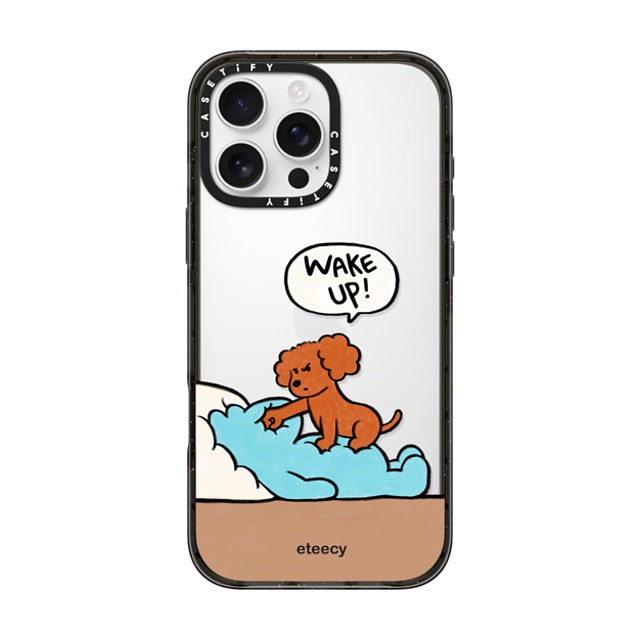 eteecy x CASETiFY iPhone 16 Pro Max ケース Dog,Animal ブラック インパクトケース Wake up Father's Day eteecy x CASETiFY iPhone 16 Pro Max ケース Dog,Animal ブラック インパクトケース Wake up Father's Day