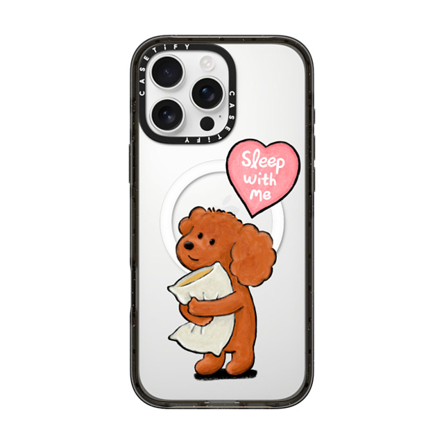 eteecy x CASETiFY iPhone 16 Pro Max ケース ブラック インパクトケース MagSafe対応 Sleep with me