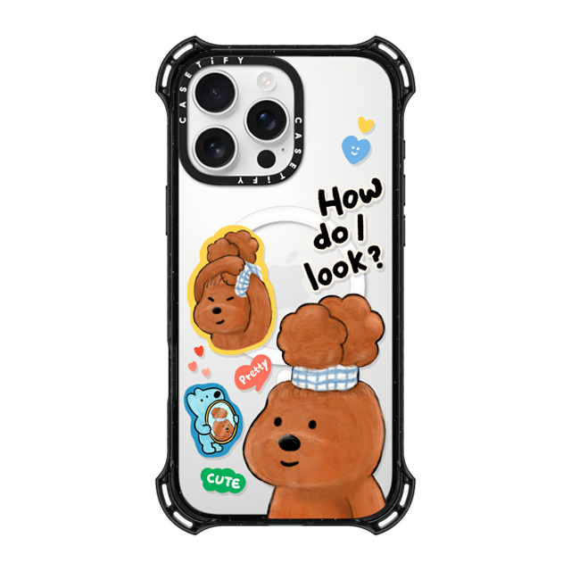 eteecy x CASETiFY iPhone 16 Pro Max ケース ブラック バウンスケース How do I look