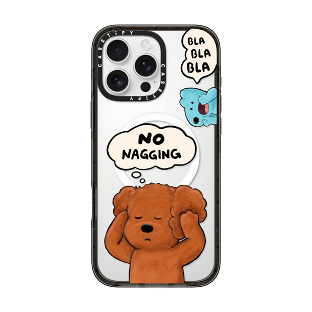 eteecy x CASETiFY iPhone 16 Pro Max ケース ブラック インパクトケース MagSafe対応 No nagging, Please