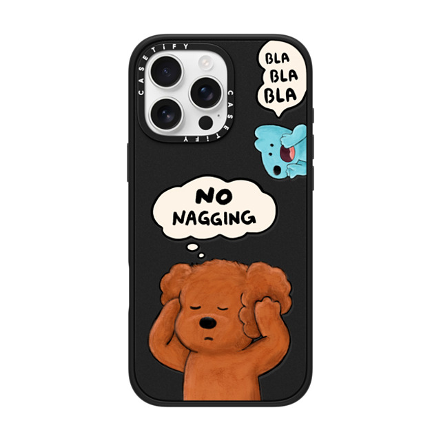 eteecy x CASETiFY iPhone 16 Pro Max ケース マットブラック インパクトケース MagSafe対応 No nagging, Please