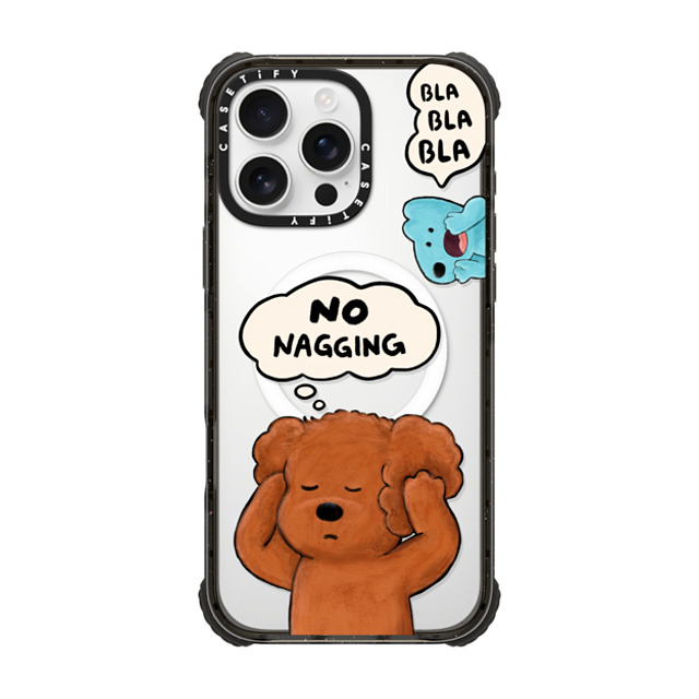 eteecy x CASETiFY iPhone 16 Pro Max ケース Dog,Animal ブラック ウルトラ インパクトケース MagSafe 対応 No nagging, Please Father's Day eteecy x CASETiFY iPhone 16 Pro Max ケース Dog,Animal ブラック ウルトラ インパクトケース MagSafe 対応 No nagging, Please Father's Day