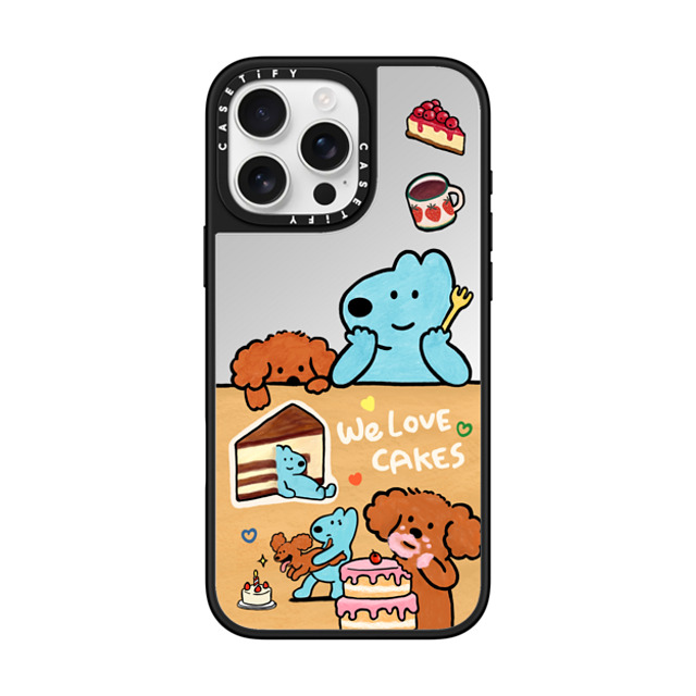 eteecy x CASETiFY iPhone 16 Pro Max Case Dog,Animal Silver on Black ミラーケース MagSafe対応 We love Cakes Mother's Day eteecy x CASETiFY iPhone 16 Pro Max Case Dog,Animal Silver on Black ミラーケース MagSafe対応 We love Cakes Mother's Day