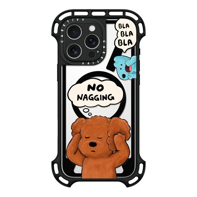 eteecy x CASETiFY iPhone 16 Pro Max ケース ブラック ウルトラ バウンスケース MagSafe対応 No nagging, Please