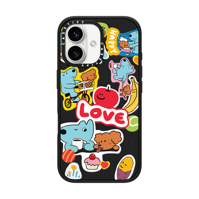eteecy x CASETiFY iPhone 16 ケース Sticker,Dog マットブラック インパクトケース MagSafe対応 Dog lover's daily life Father's Day eteecy x CASETiFY iPhone 16 ケース Sticker,Dog マットブラック インパクトケース MagSafe対応 Dog lover's daily life Father's Day