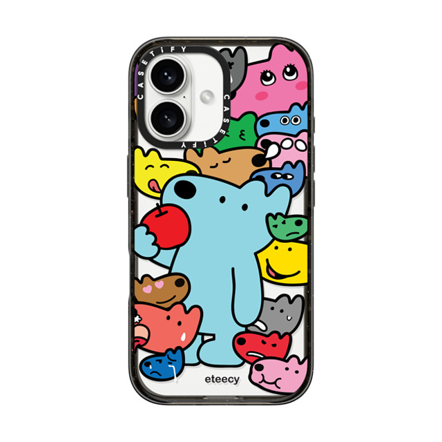 eteecy x CASETiFY iPhone 16 ケース ブラック インパクトケース MagSafe対応 It is all me