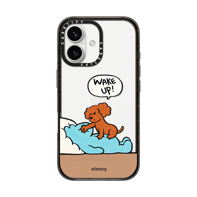 eteecy x CASETiFY iPhone 16 ケース Dog,Animal ブラック インパクトケース Wake up Father's Day eteecy x CASETiFY iPhone 16 ケース Dog,Animal ブラック インパクトケース Wake up Father's Day