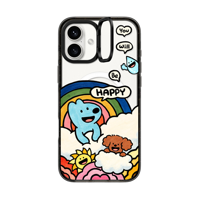 eteecy x CASETiFY iPhone 16 Plus ケース Dog,Animal ブラック インパクトリングスタンドケース MagSafe対応 You will be happy Father's Day eteecy x CASETiFY iPhone 16 Plus ケース Dog,Animal ブラック インパクトリングスタンドケース MagSafe対応 You will be happy Father's Day