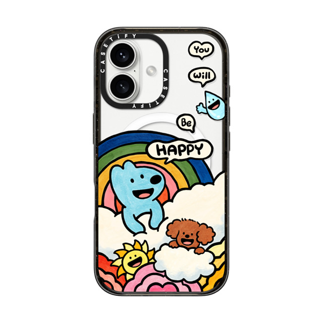 eteecy x CASETiFY iPhone 16 ケース ブラック インパクトケース MagSafe対応 You will be happy