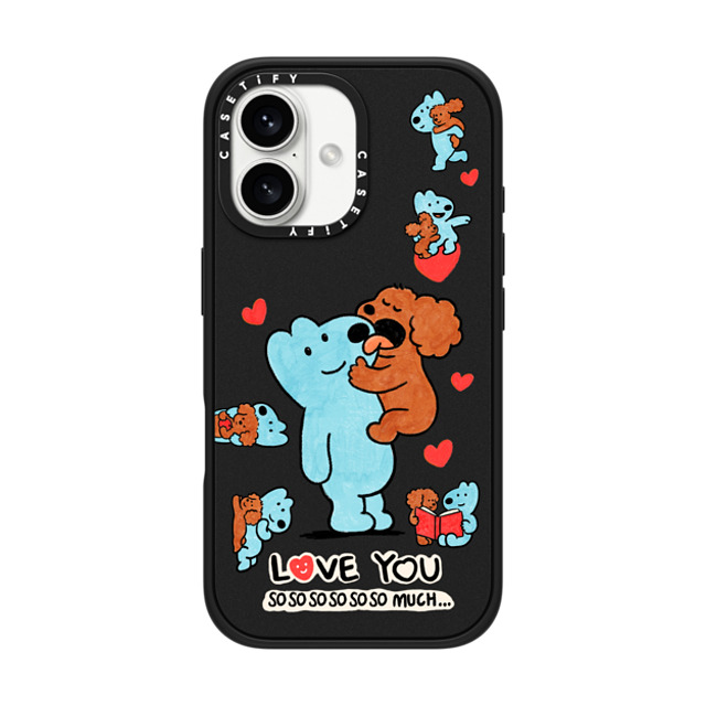 eteecy x CASETiFY iPhone 16 Case Dog,Heart Matte Black Impact Case MagSafe Compatible Love you so much Father's Day eteecy x CASETiFY iPhone 16 Case Dog,Heart Matte Black Impact Case MagSafe Compatible Love you so much Father's Day