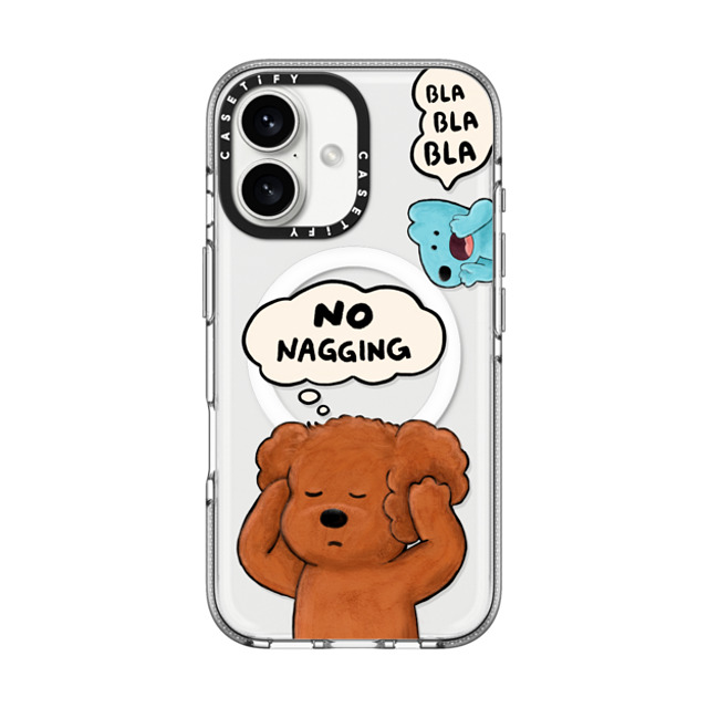 eteecy x CASETiFY iPhone 16 ケース クリア クリア ケース MagSafe対応 No nagging, Please