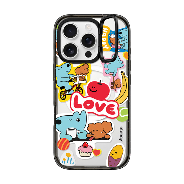eteecy x CASETiFY iPhone 16 Pro ケース Sticker,Dog ブラック インパクトリングスタンドケース MagSafe対応 Dog lover's daily life Father's Day eteecy x CASETiFY iPhone 16 Pro ケース Sticker,Dog ブラック インパクトリングスタンドケース MagSafe対応 Dog lover's daily life Father's Day