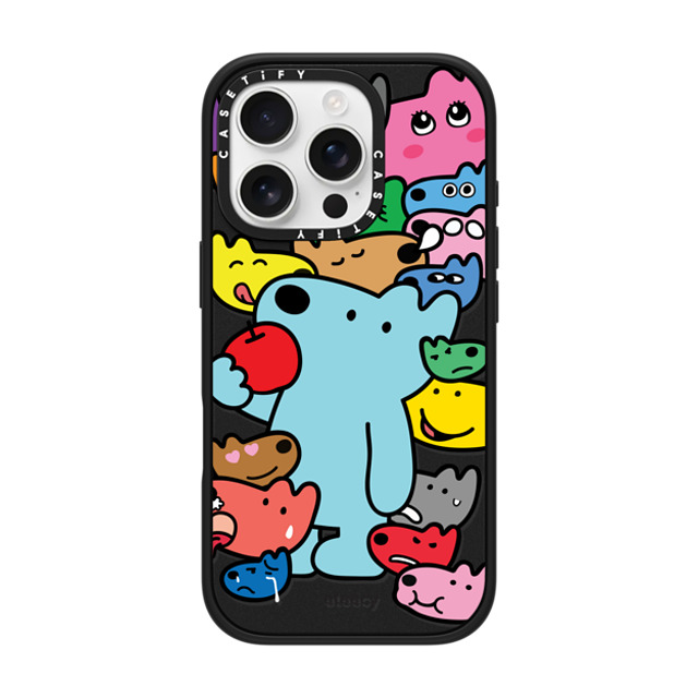 eteecy x CASETiFY iPhone 16 Pro ケース マットブラック インパクトケース MagSafe対応 It is all me