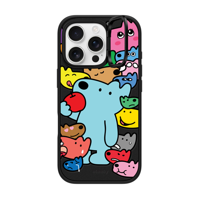 eteecy x CASETiFY iPhone 16 Pro ケース マットブラック インパクトリングスタンドケース MagSafe対応 It is all me