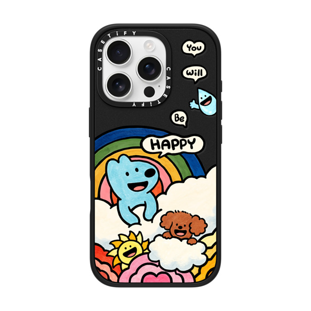 eteecy x CASETiFY iPhone 16 Pro ケース マットブラック インパクトケース MagSafe対応 You will be happy