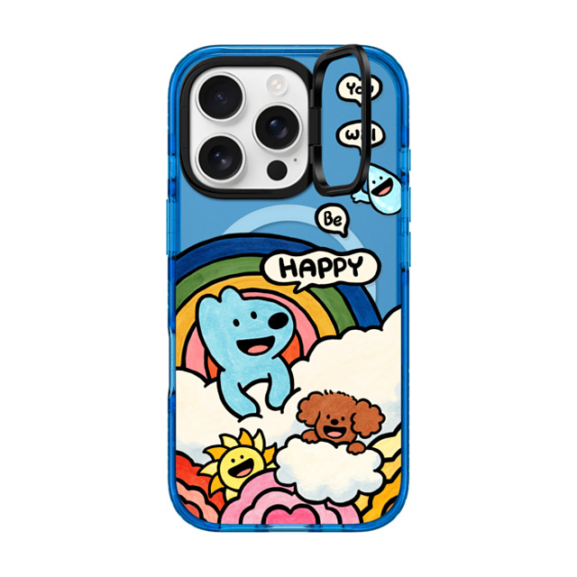 eteecy x CASETiFY iPhone 16 Pro ケース スカイブルー インパクトリングスタンドケース MagSafe対応 You will be happy