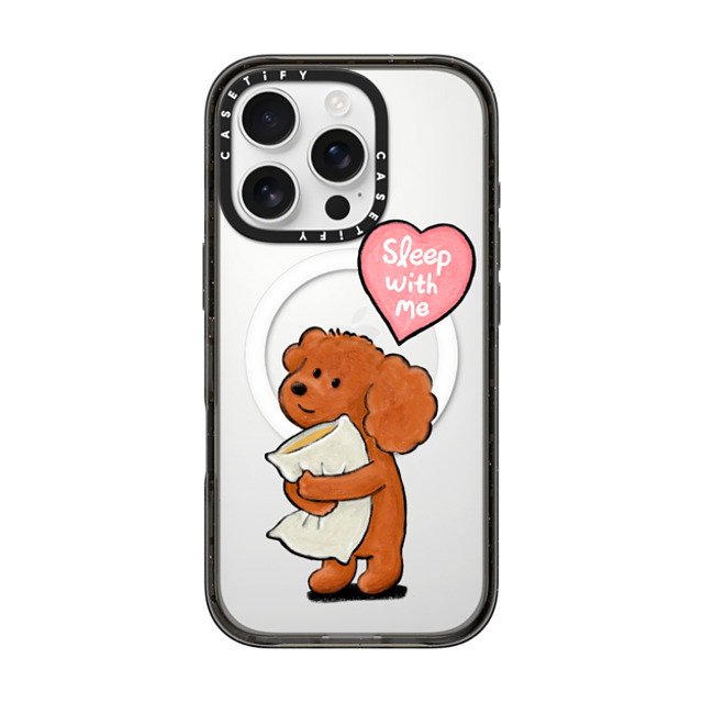 eteecy x CASETiFY iPhone 16 Pro ケース ブラック インパクトケース MagSafe対応 Sleep with me