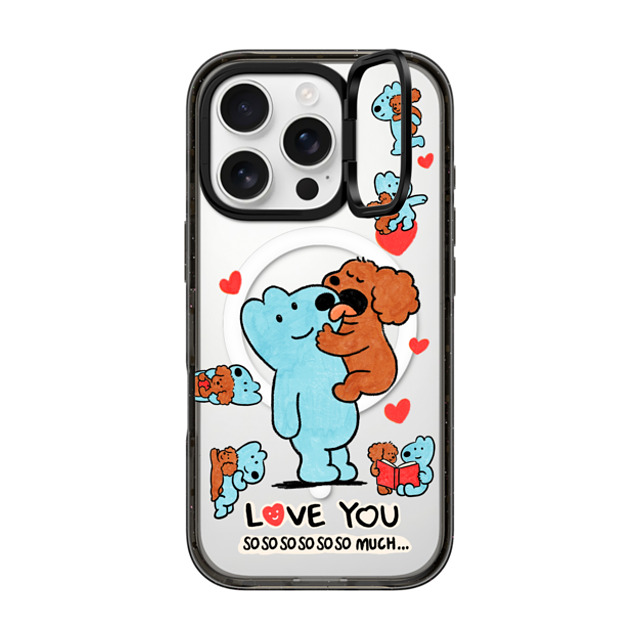 eteecy x CASETiFY iPhone 16 Pro ケース Dog,Heart ブラック インパクトリングスタンドケース MagSafe対応 Love you so much Father's Day eteecy x CASETiFY iPhone 16 Pro ケース Dog,Heart ブラック インパクトリングスタンドケース MagSafe対応 Love you so much Father's Day