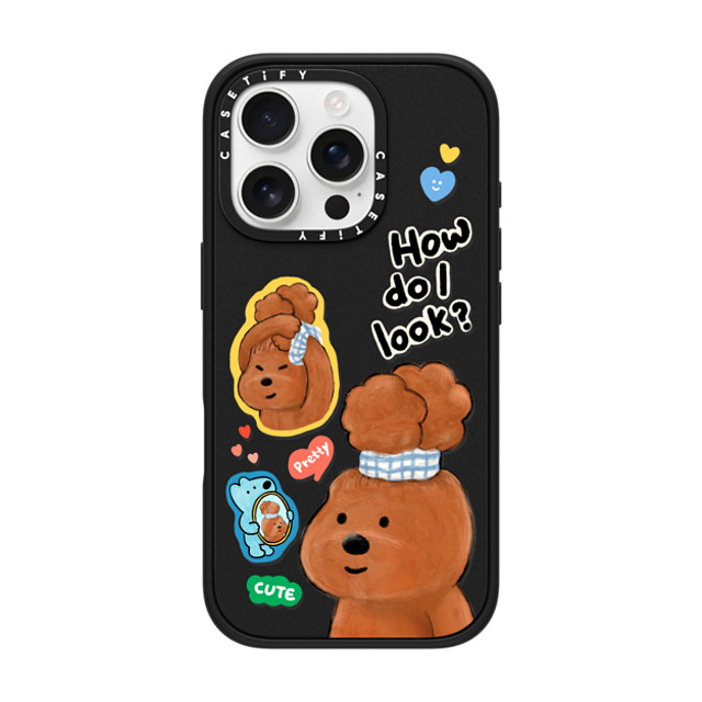 eteecy x CASETiFY iPhone 16 Pro ケース マットブラック インパクトケース How do I look