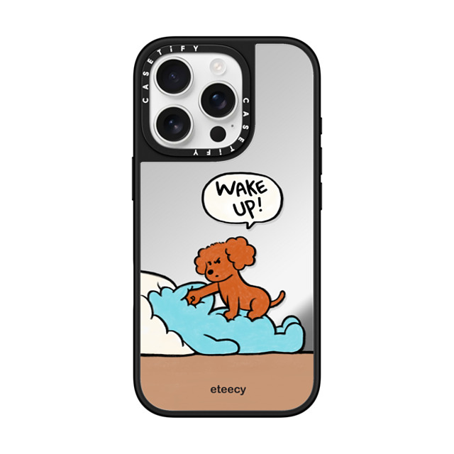 eteecy x CASETiFY iPhone 16 Pro ケース Dog,Animal Silver on Black ミラーケース MagSafe対応 Wake up Father's Day eteecy x CASETiFY iPhone 16 Pro ケース Dog,Animal Silver on Black ミラーケース MagSafe対応 Wake up Father's Day